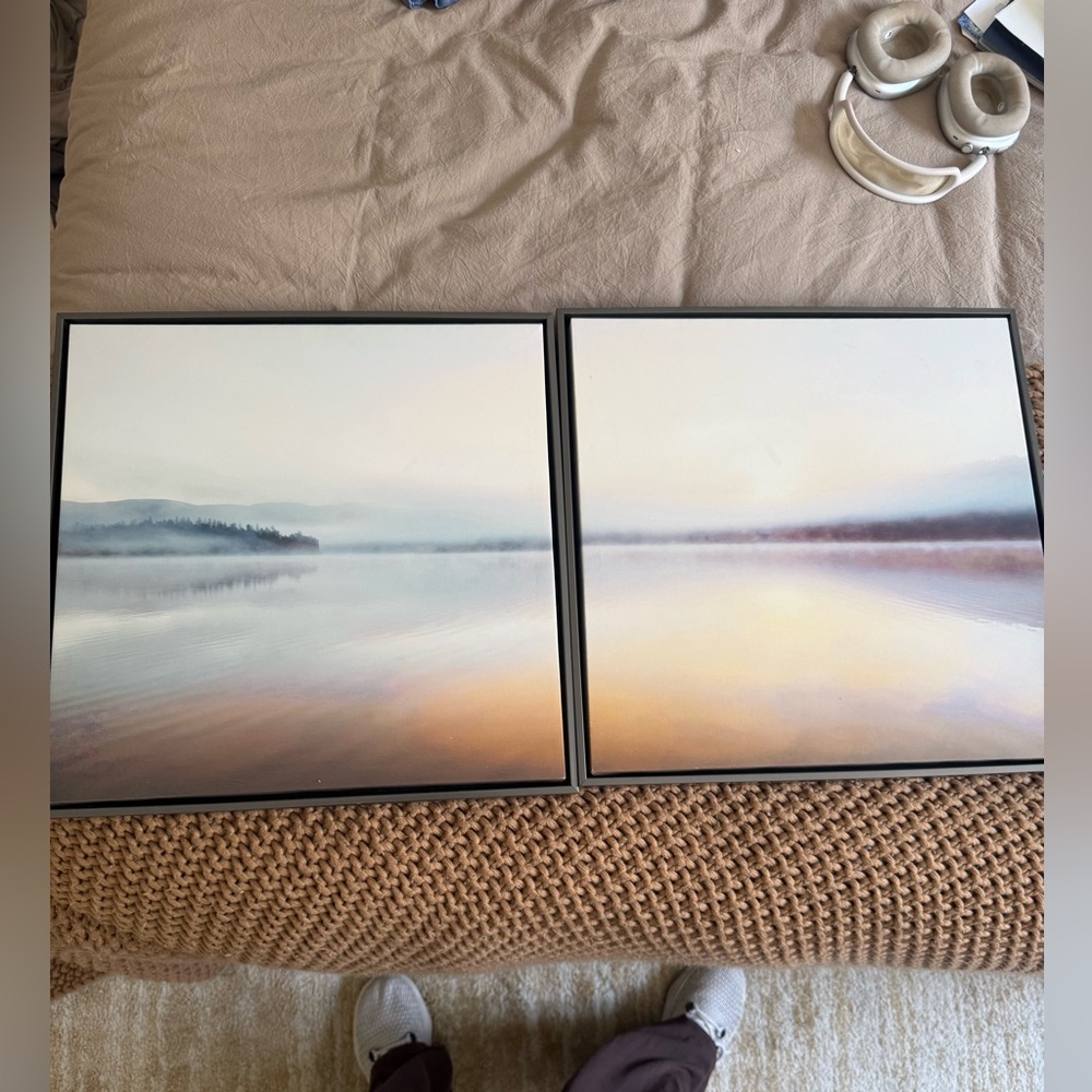 Framed Landscape Art Double Prints